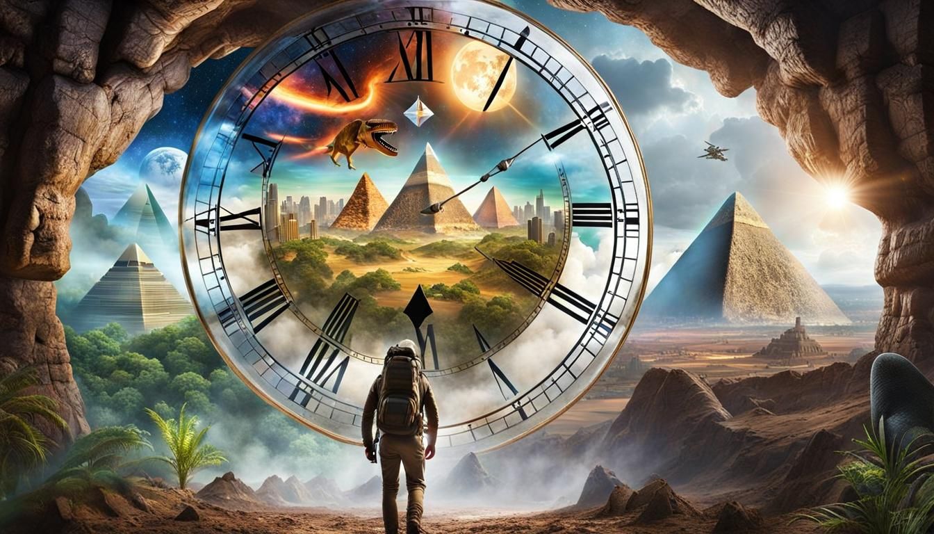 Surreal Time-Reversed World in Hyperdetailed Digital Art