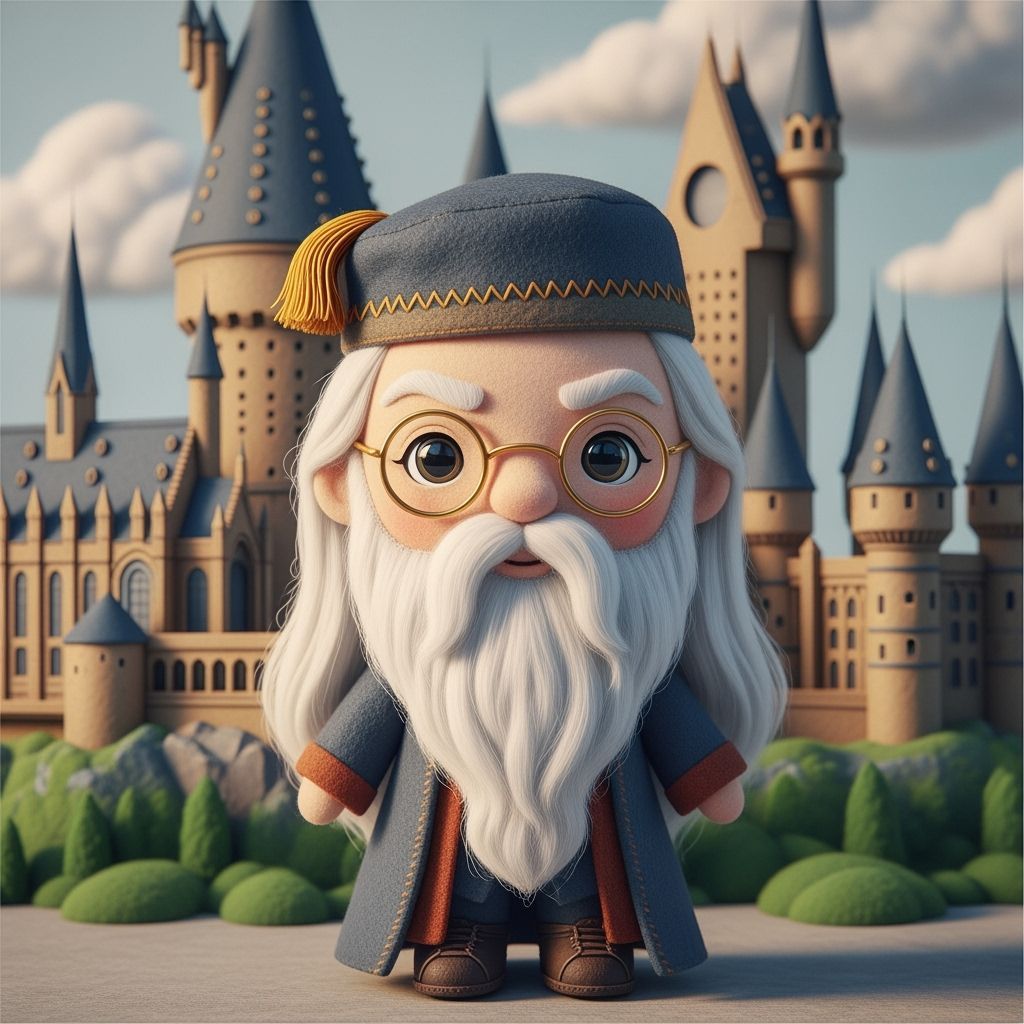 Dumbledore & Hogwarts in Felt