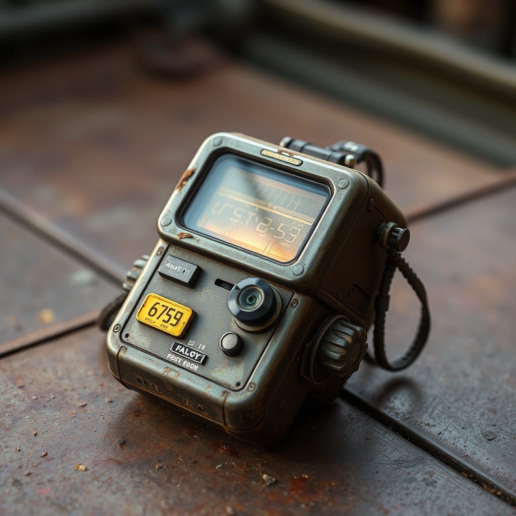 Retro-Futuristic Pipboy 3000 in Weathered Glory