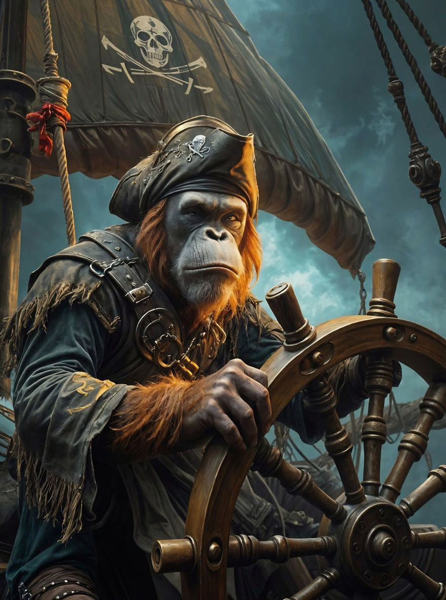 Captain Clyde of the "Monkey's Uncle"