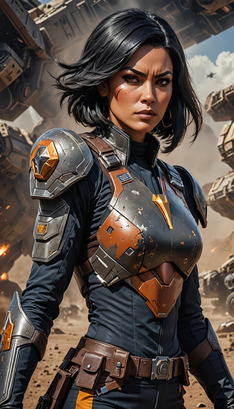 Sci-Fi Portrait of a Cheyenne Planetary Marshal