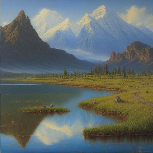 Ancient Wisdom as Detailed Oil Painting