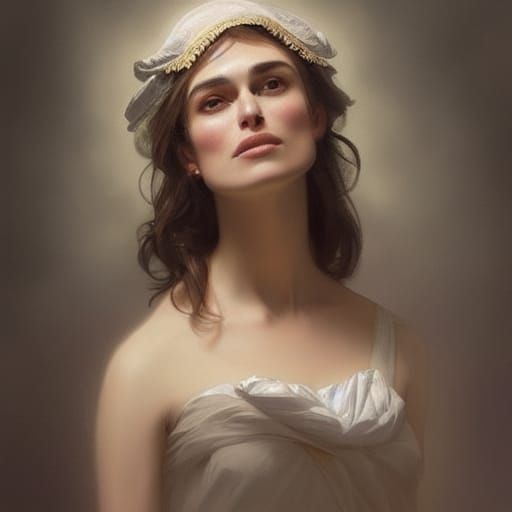 Keira Knightley Portrait in Neoclassical Style