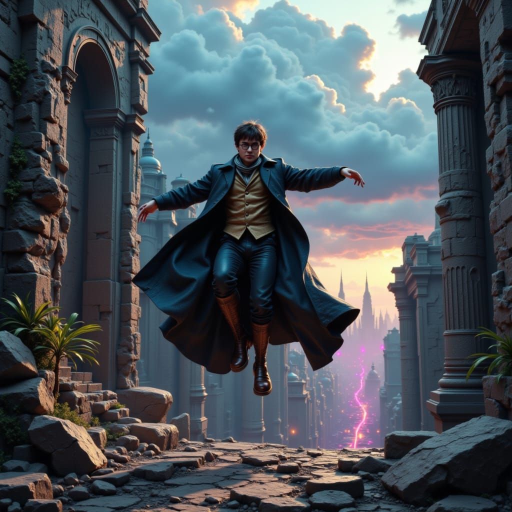 Harry Potter Between Ruins and Neon City