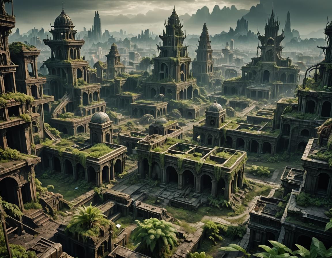 Fantasy Apocalypse: Alien Ruins and Dark City