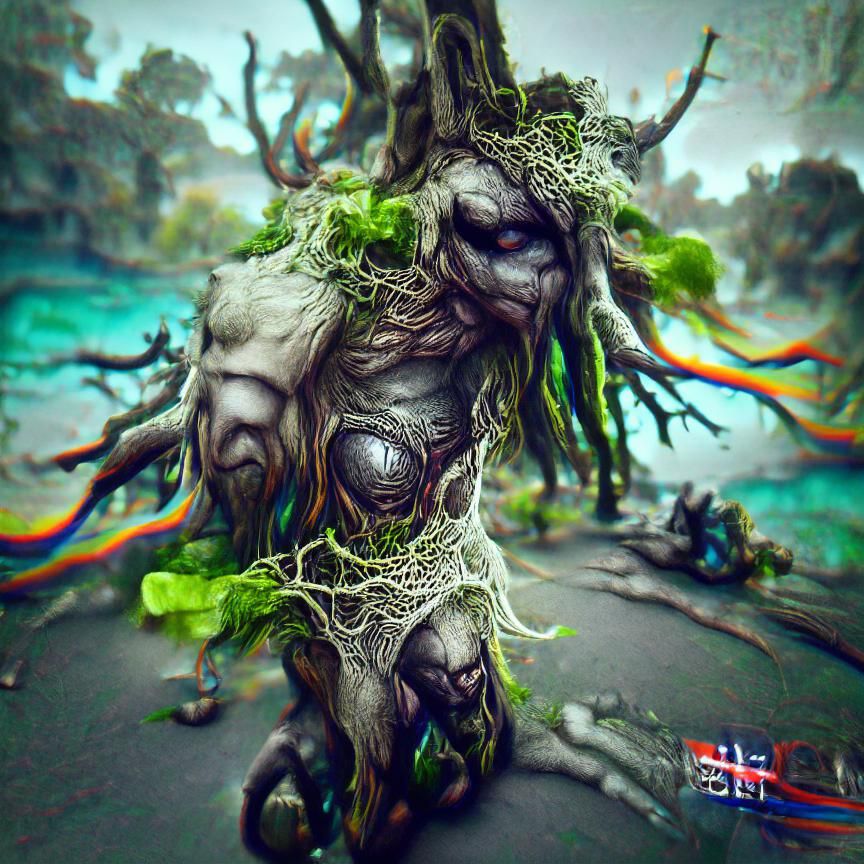 Hyperrealistic Tree Ent Concept Art in 8k