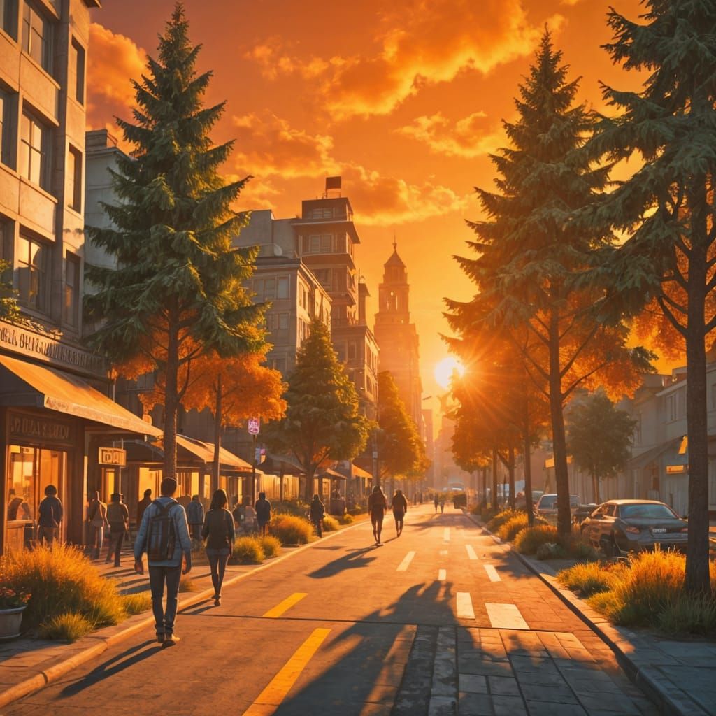 Orange Glow Neighborhood in Sunset Paradise