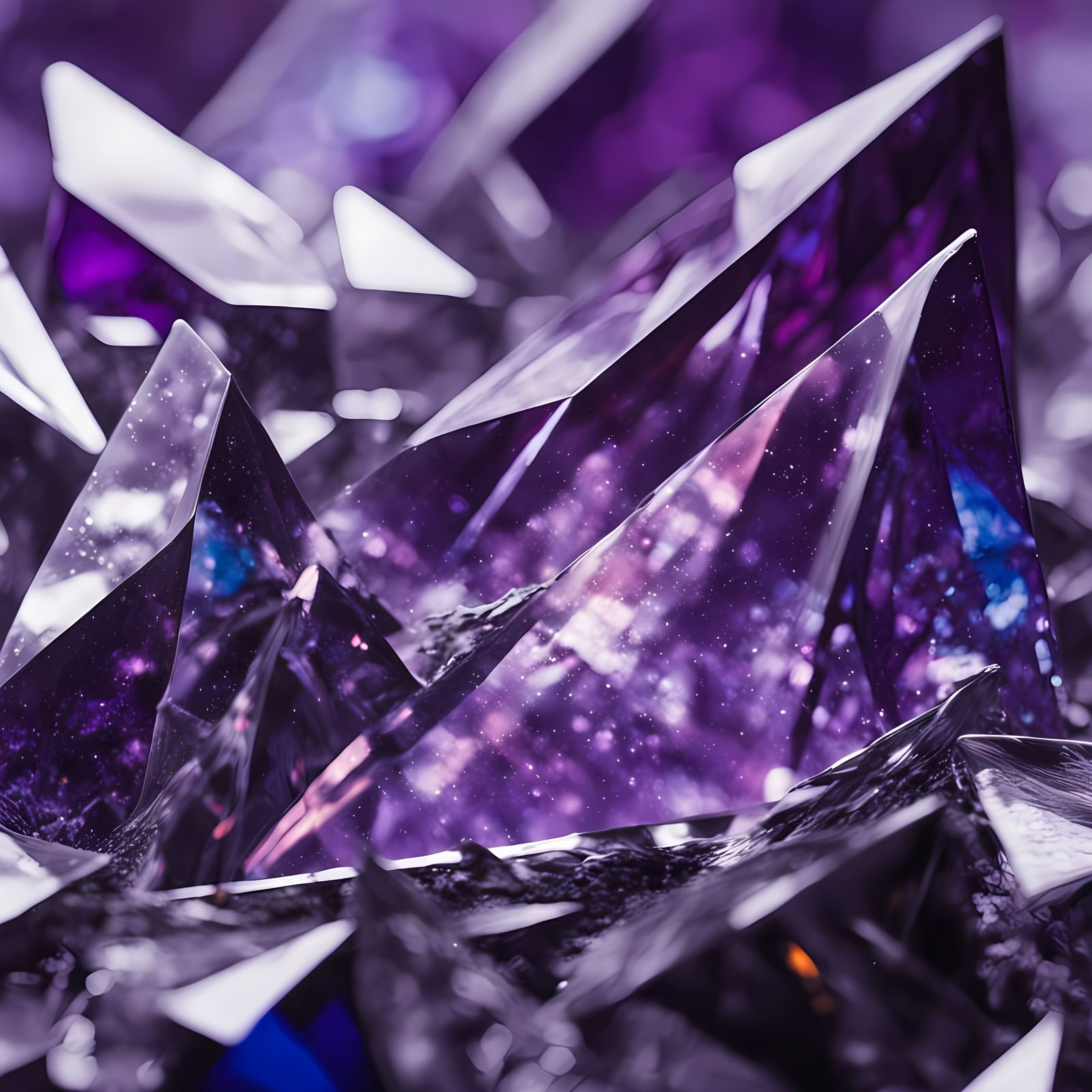 Refractions of Distant Galaxies in Shattered Glass