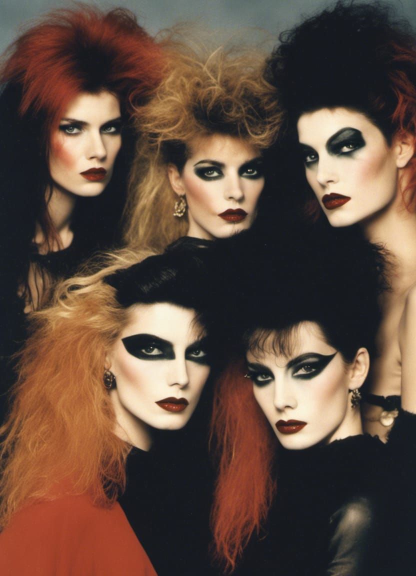 1980s Dark Wave Fashion in Neo-Romantic Style