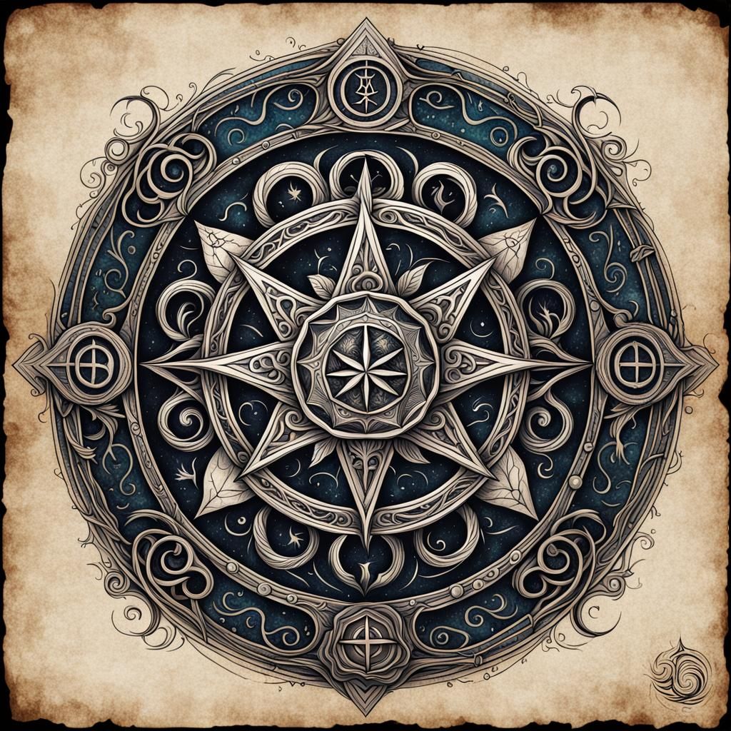 Ethereal Beauty Sigil: Occult Horror Design