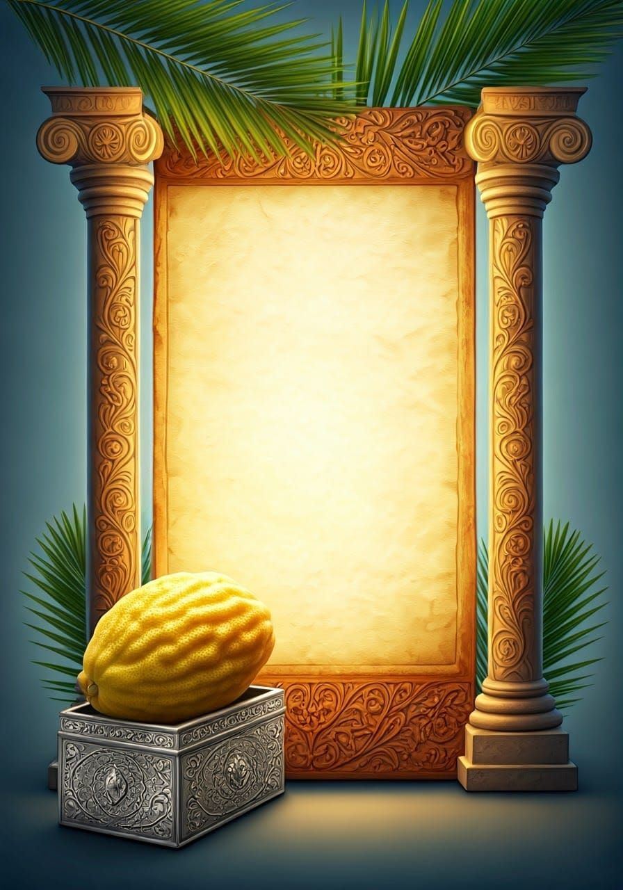 Majestic Festive Blessing Page with Golden Parchment