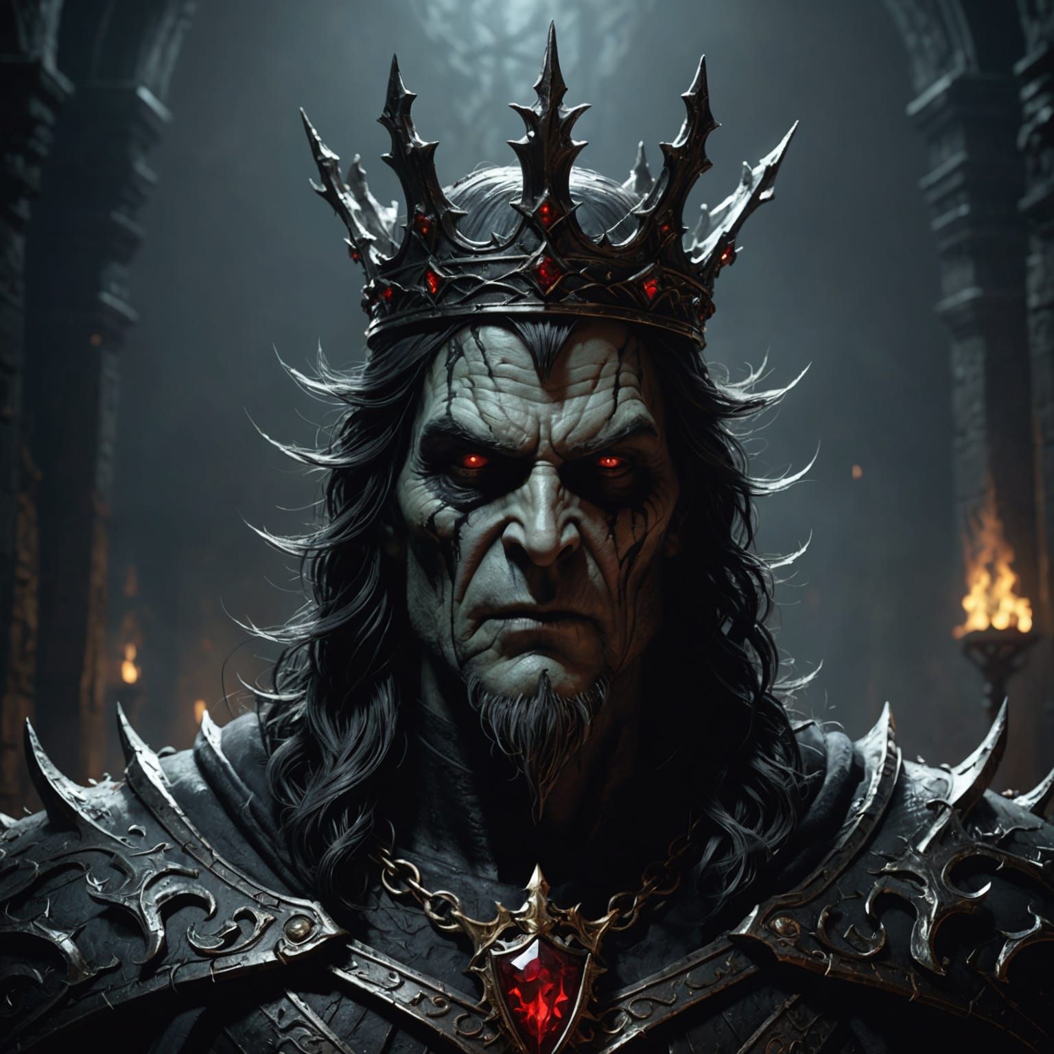 Cursed Shadow King Concept Art in 8K