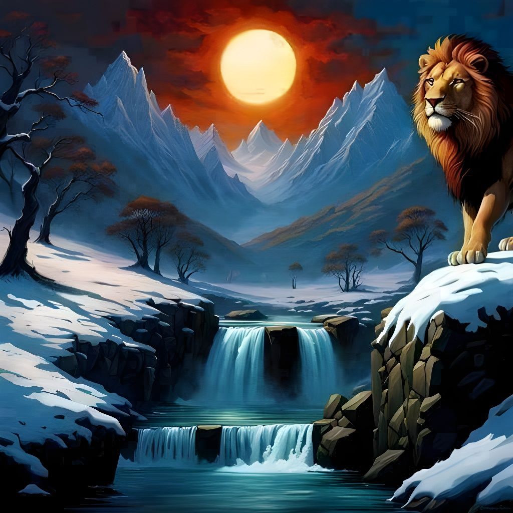 Winter Riverscape in Natural Setting