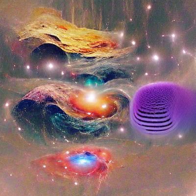 Abstract Cosmic Nebulas in Digital Art Style