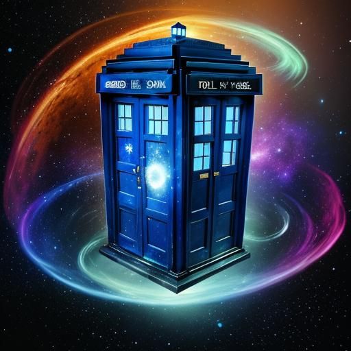 Tardis in 18th Century England: Cosmic Illustration