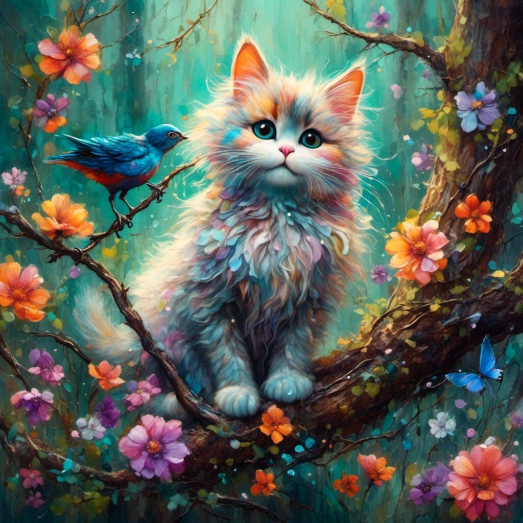 <lora:Oil and Glory:1.0> a whimsical and surreal art style o...