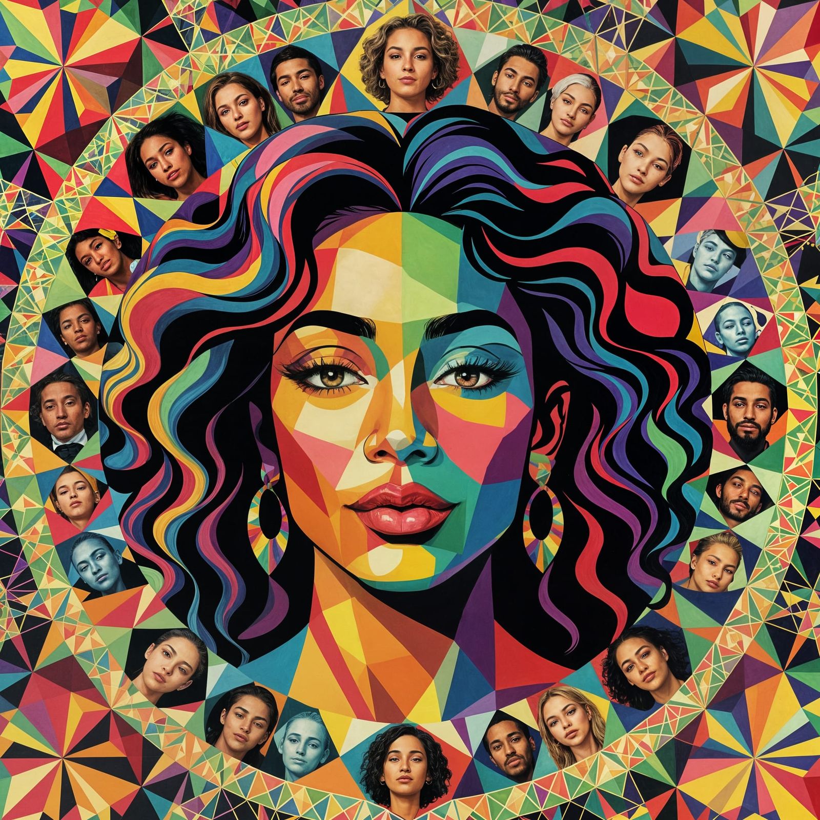 Kaleidoscope of Human Diversity and Unity in Digital Art