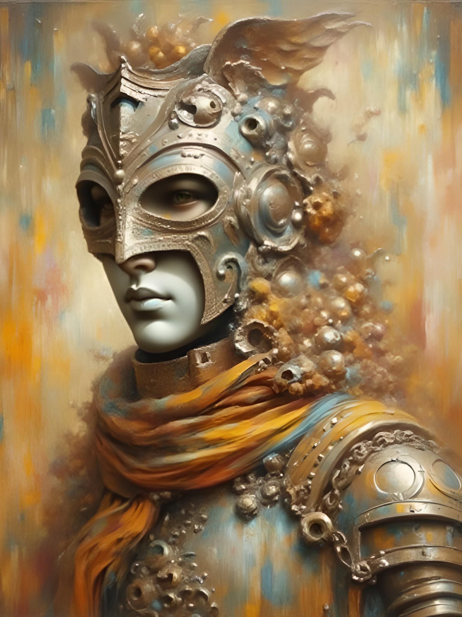 Golden Leaf Elf in Digital Art