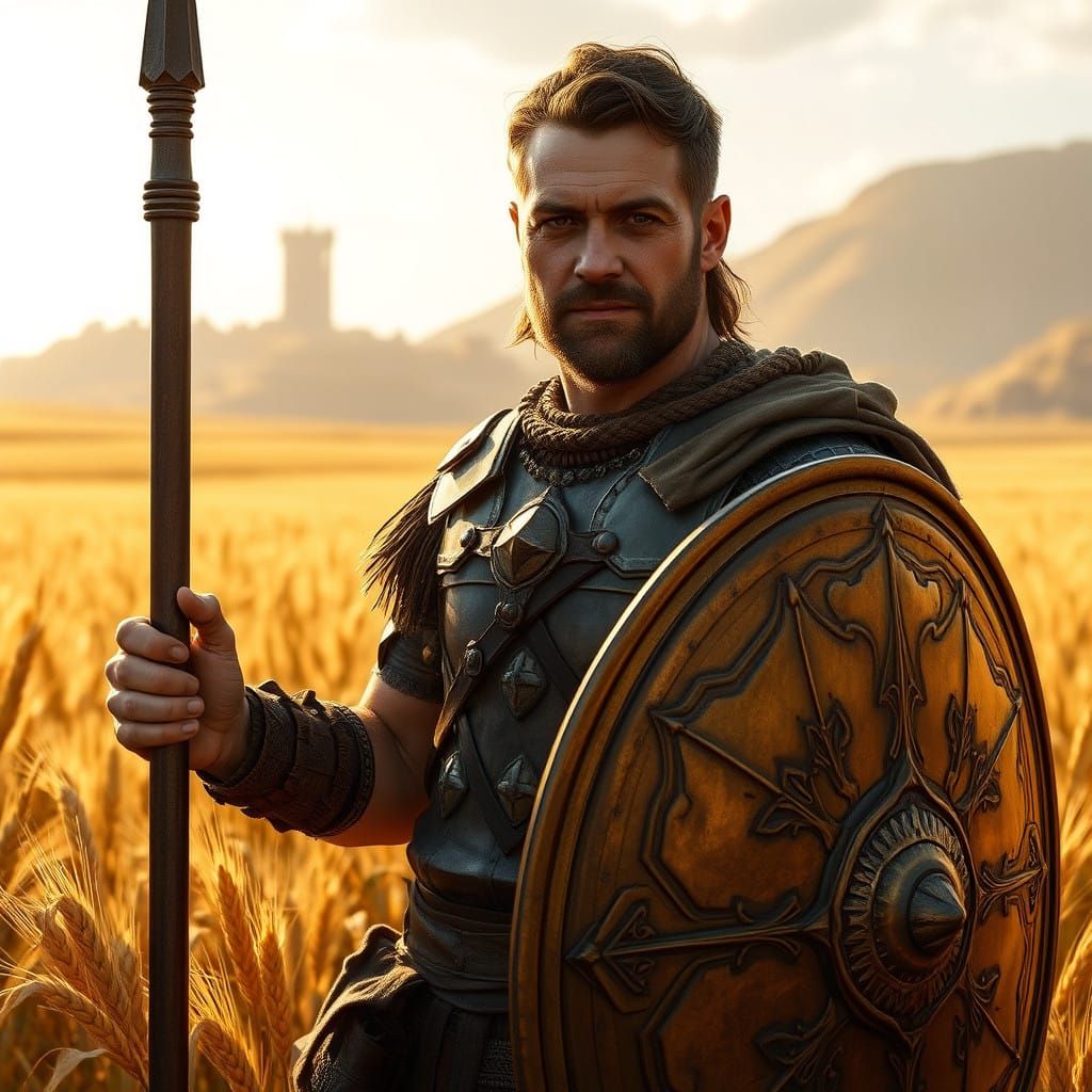 Elder Scrolls Warrior in Bronze Hoplite Armor, Early First E...