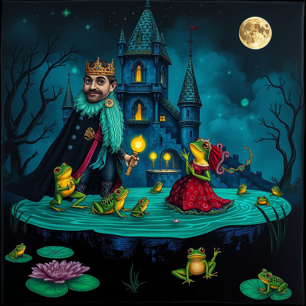 Royal Frog Banquet in Translucent Style