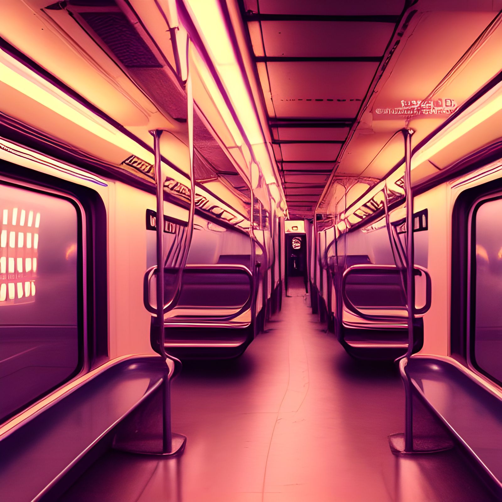 Cyberpunk Subway Car in Boston 2099