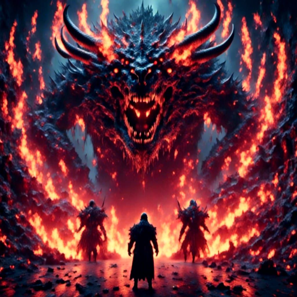 Epic Demon Lord Portal in Dark Fantasy Realism