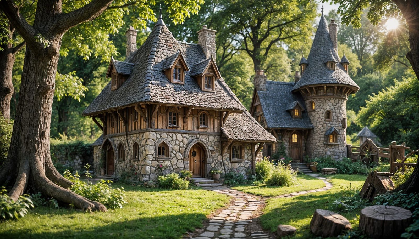 Whimsical Elven Cottage in Enchanted Forest