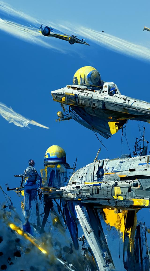 Ukrainian Rebels Attack Russian Ship: Sci-Fi Concept Art