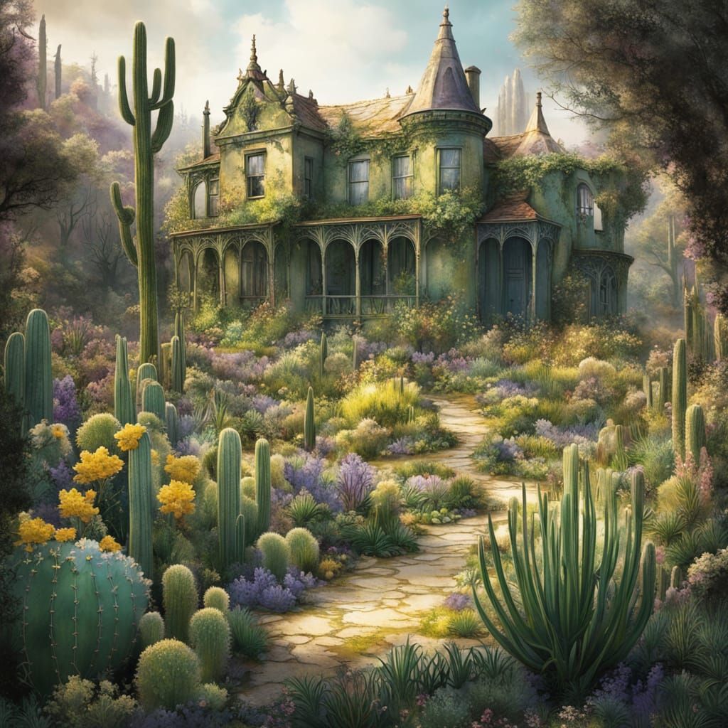 Fairytale Garden Dreamscape of Overgrown Beauty