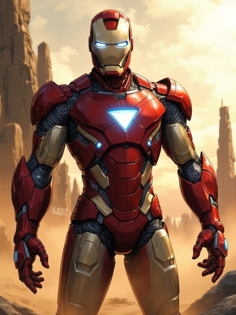 Iron Man in Classic Armor, Anime Style