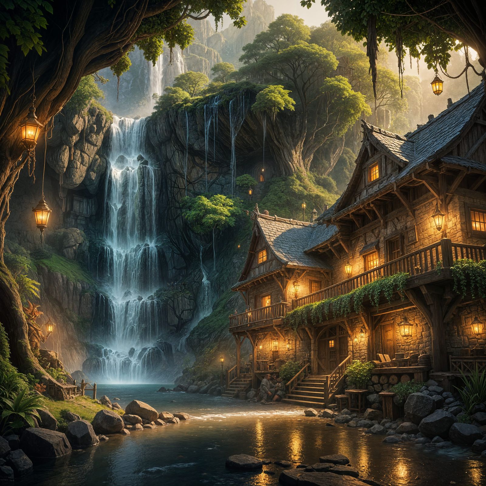 Hidden Tavern in Dungeons and Dragons Style