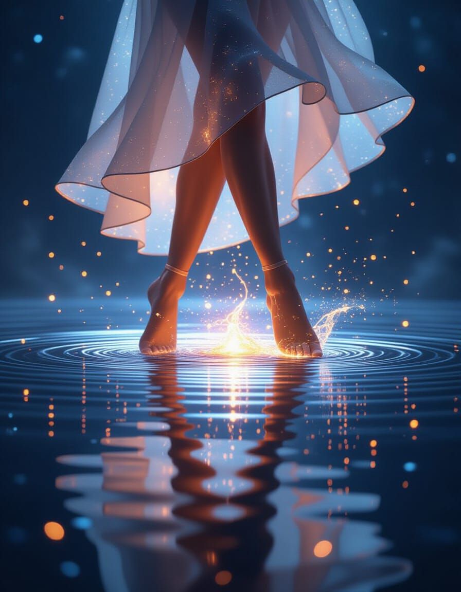 Graceful feet of dancer