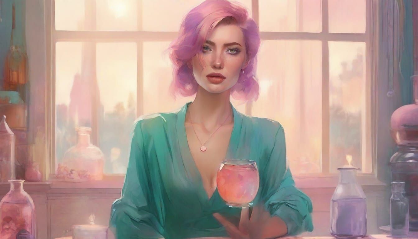 Sorceress in Soft Golden Light