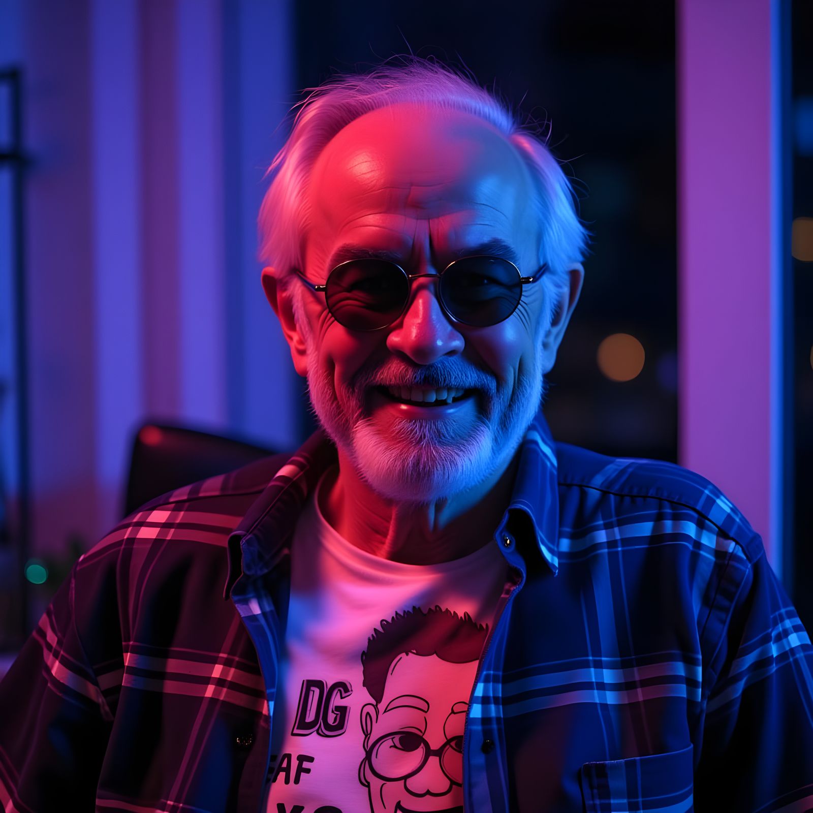 Retro Cartoon Portrait of a Happy Gentleman