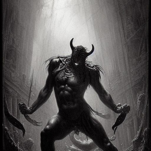 Panther in Dark Gothic Horror Style