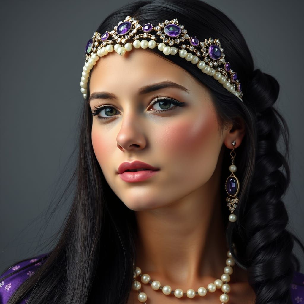 Alluring Mermaid with Golden Crown in Hyperrealism