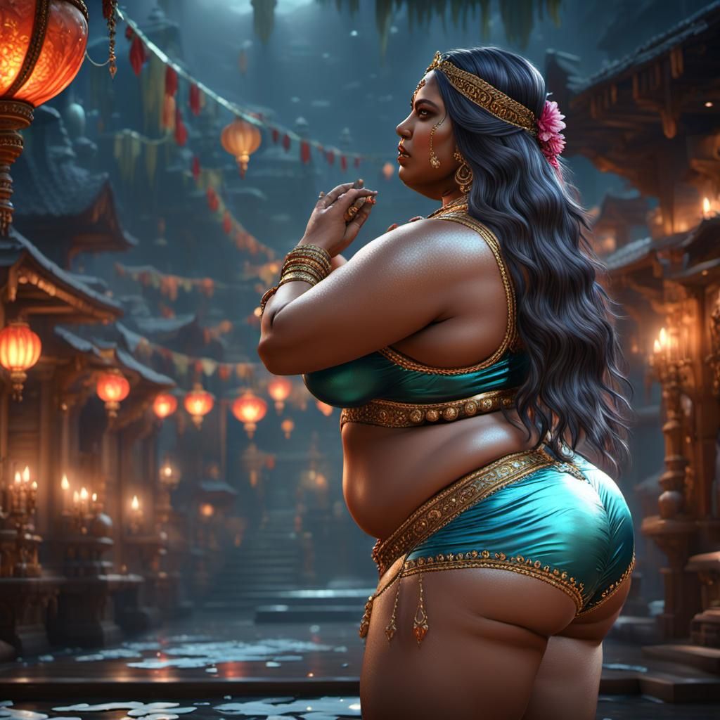 Fantasy Indian Goddess in Dark Fantasy Style