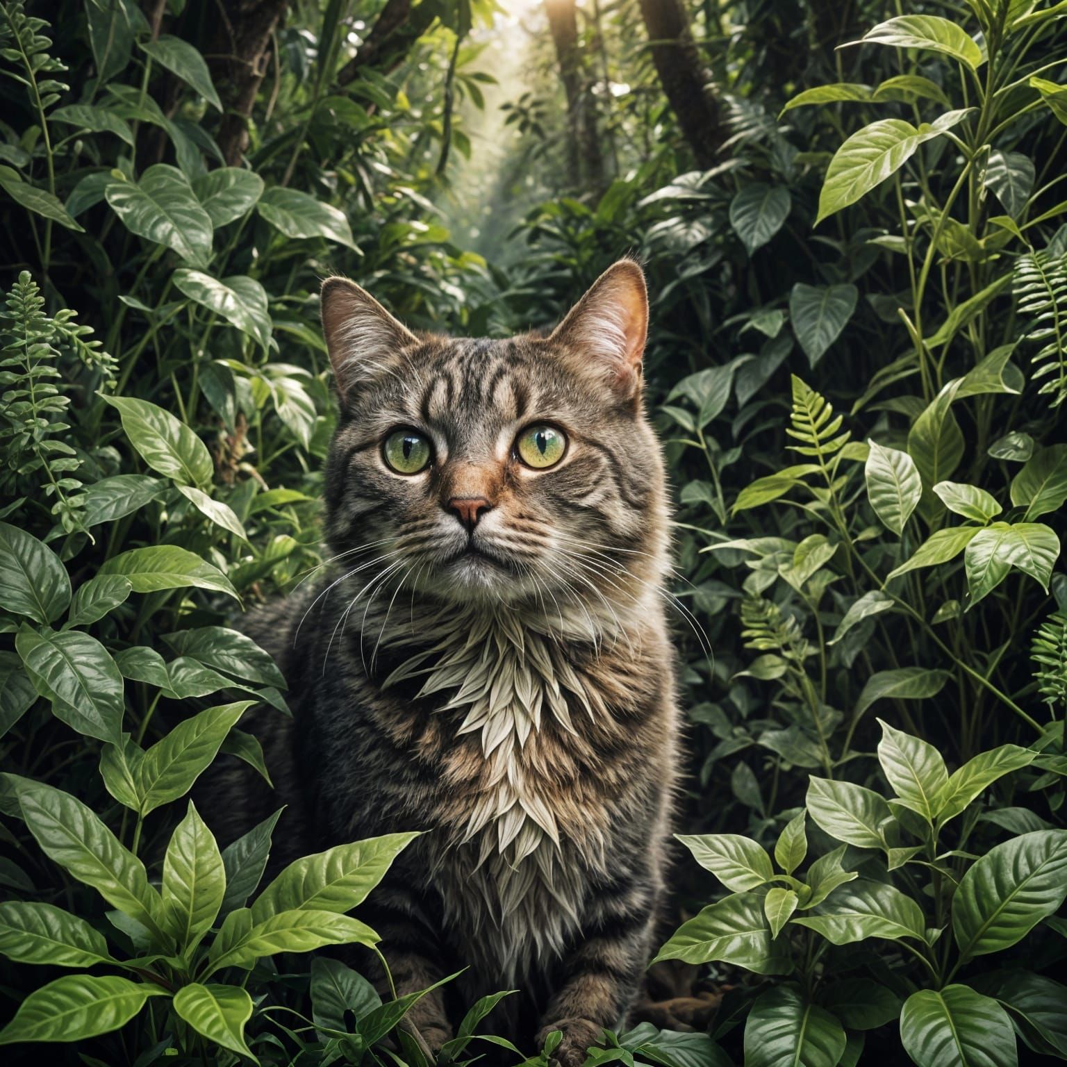 Detailed Cat Portrait in Cinematic Lighting