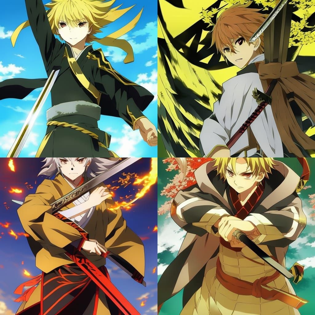 Zenitsu Illustration in Anime Style