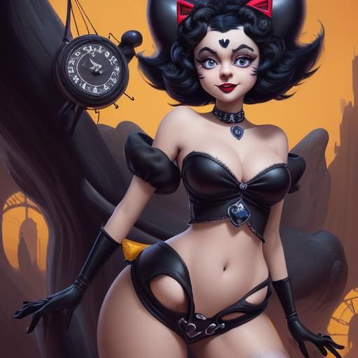 Betty Boop as Felix: Detailed Fantasy Art