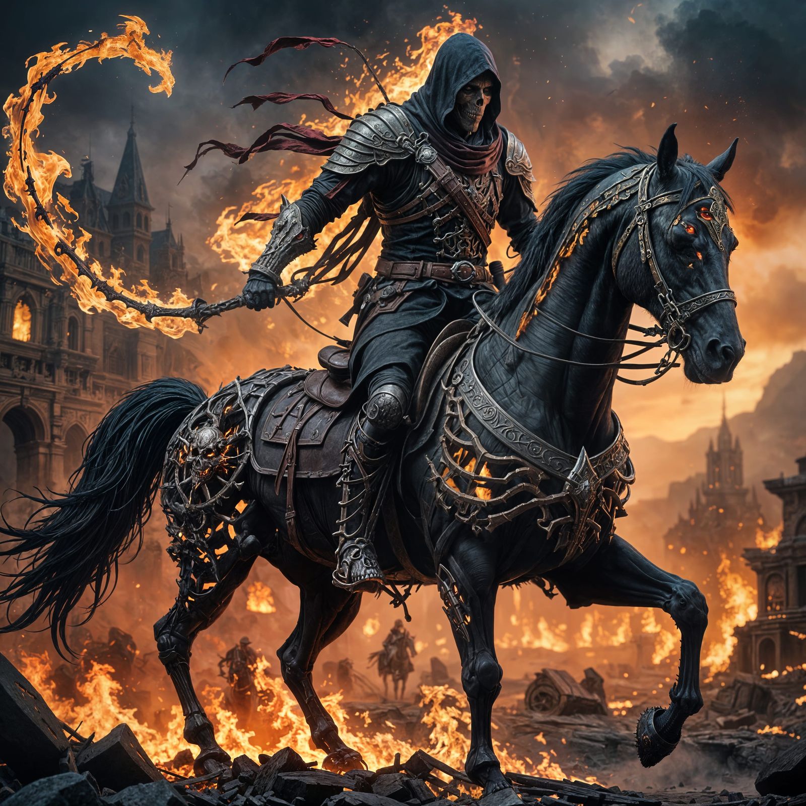 Assassin on a fire horse