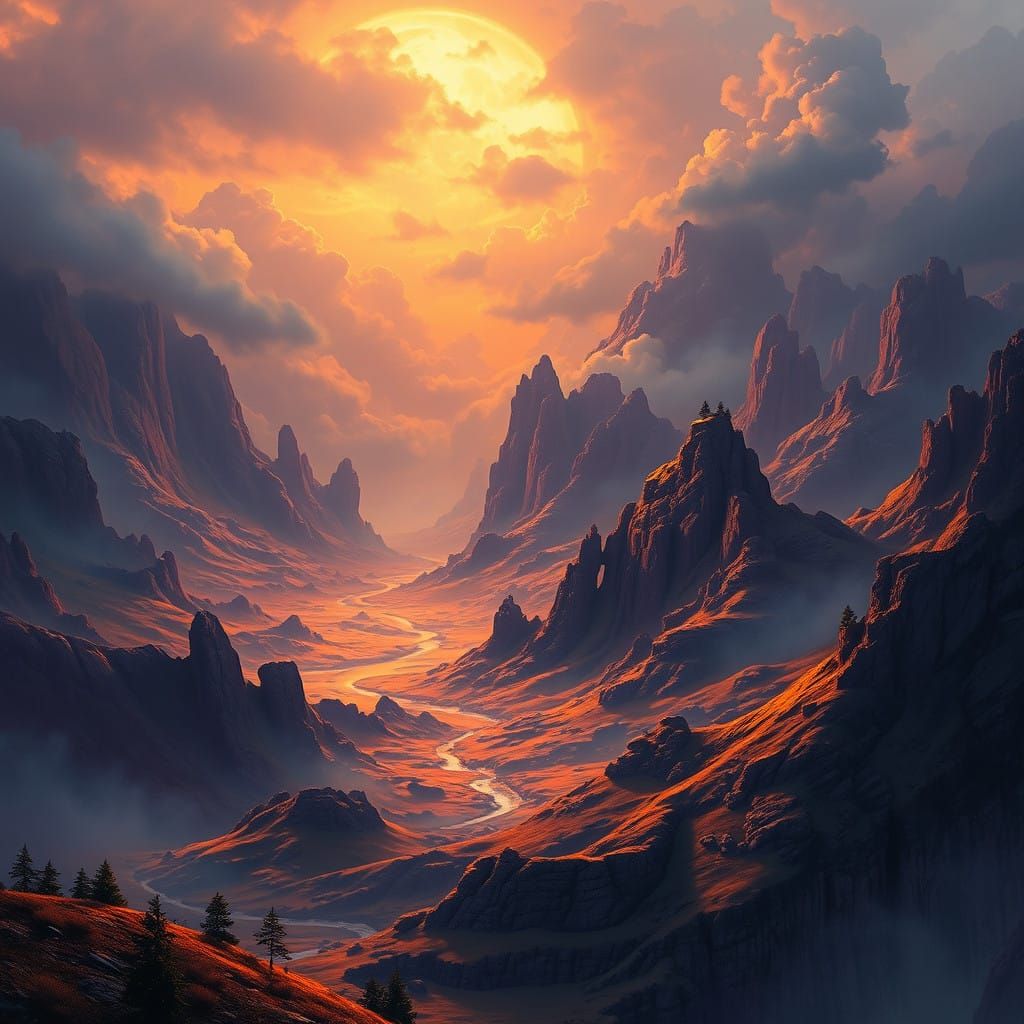 Ethereal Dreamscapes in Vibrant, Detailed Matte Painting