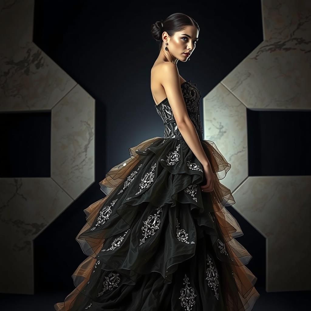 Haute Couture Gown: High-Fashion Editorial Photography