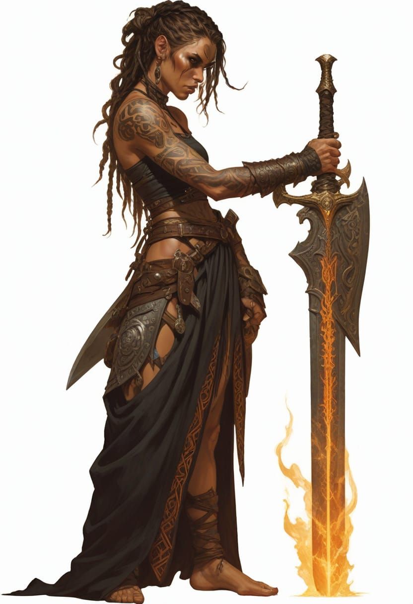 Viking Warrior with Bioluminescent Greatsword