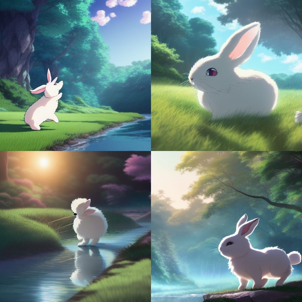 Anime Bunny by River, Studio Ghibli Style