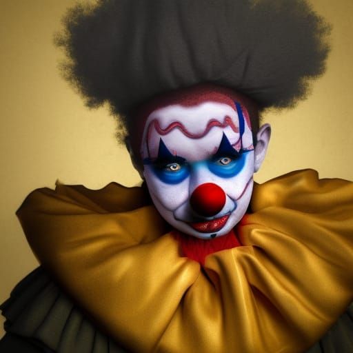 A Lonely Clown in Hyperdetailed 4K