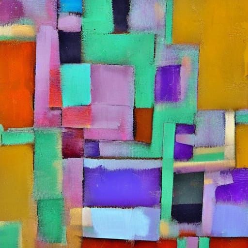 flower vase, impasto, abstract, minimalist, naive, flower va...