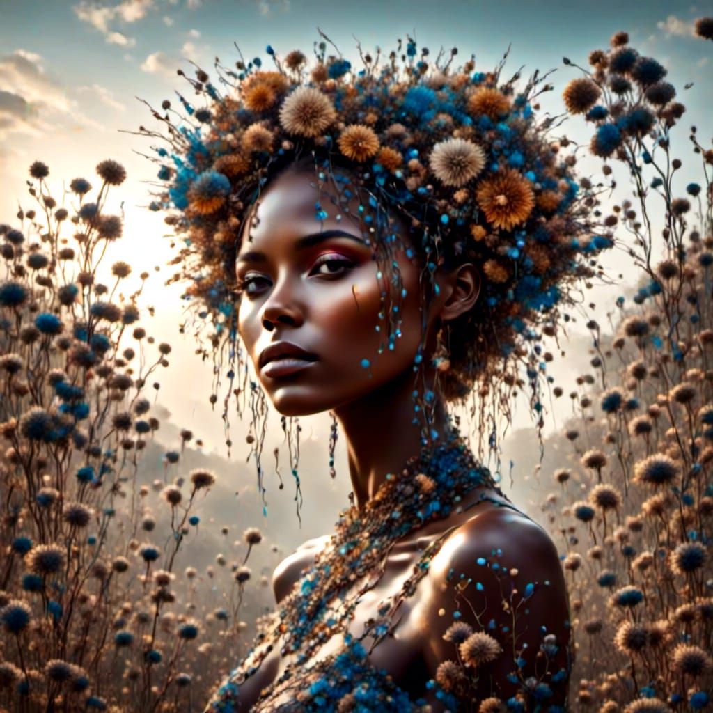 Selenolatry with Angelic Luminance and Apsara Aesthetic