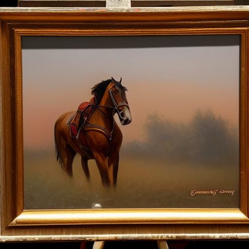 Candle Wax on Dish as Oil Painting