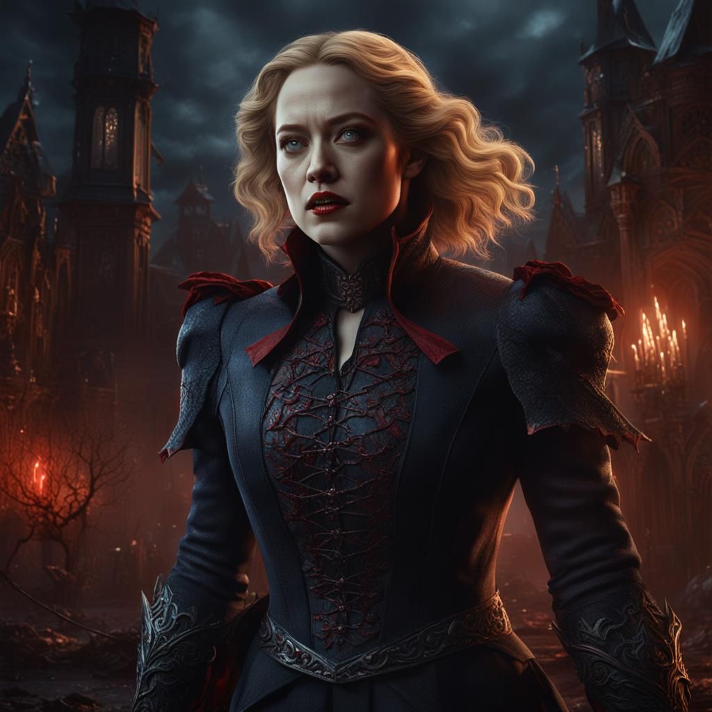 Erika Christensen as a Vampire: Detailed Matte Painting